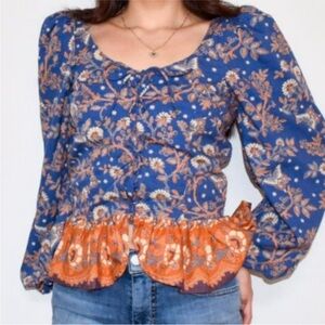 House of Harlow 1960 Smock Balloon Sleeve Top XS